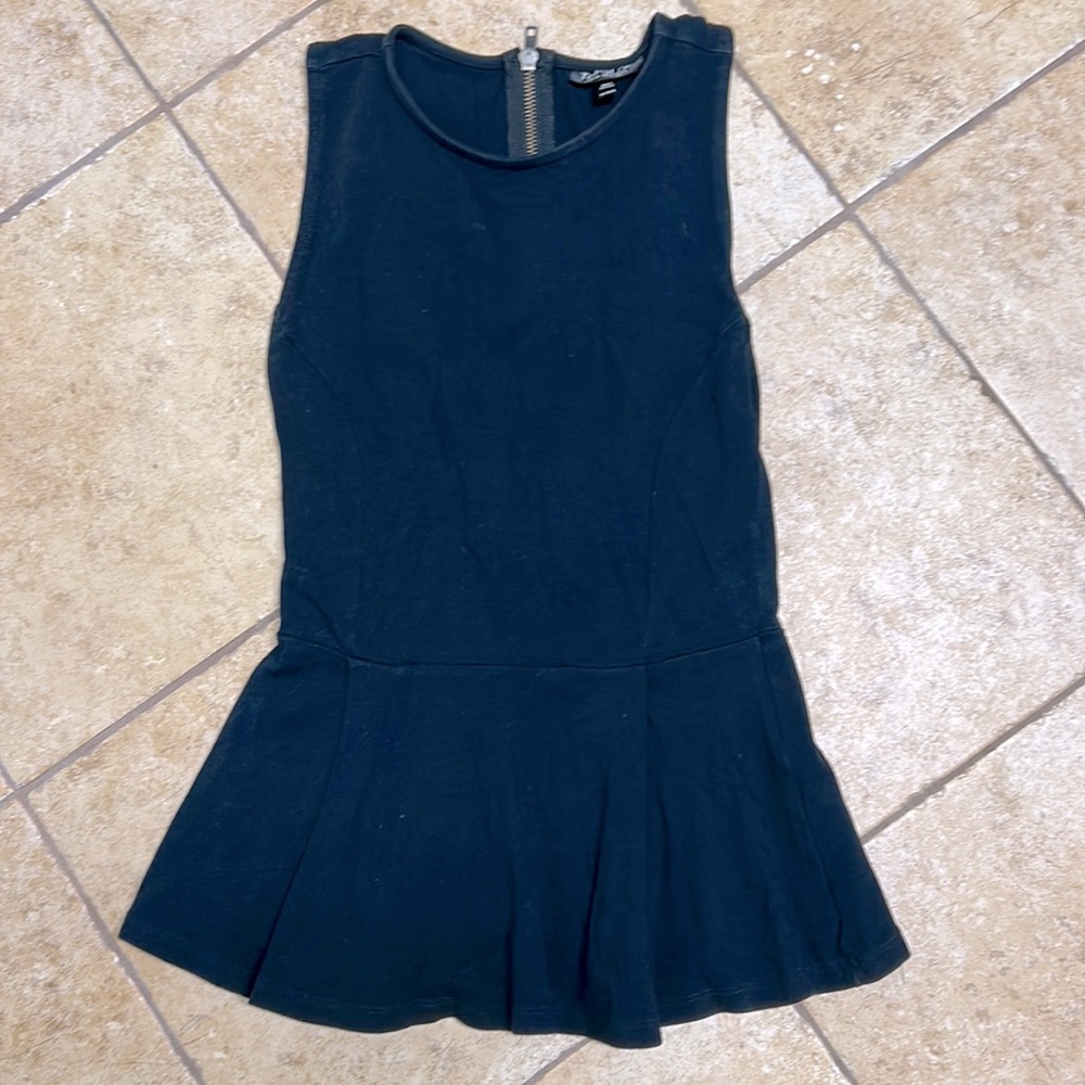 Cute black peplum top an excellent used condition from top shop